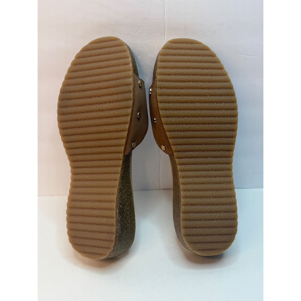 Dr. Scholl's Women's Original Flex Slide Sandals Honey Brown Suede Size 7.5M NWT - Picture 6 of 10
